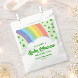 Bolsa De Papel Dos amores afortunados: Baby Shower de gemelos arc