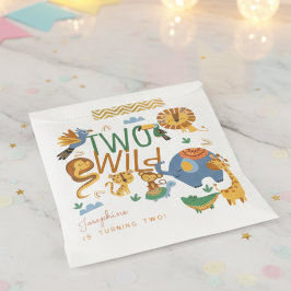 Bolsa De Papel Dos animales salvajes de safari niños fiesta de cu