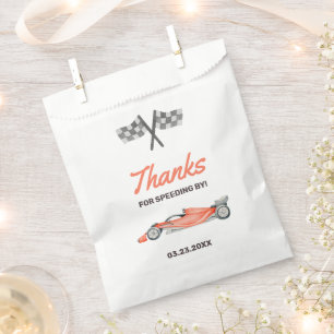 Bolsa De Papel Dos Carros de Carrera Rápida Fiesta de Cumpleaños 
