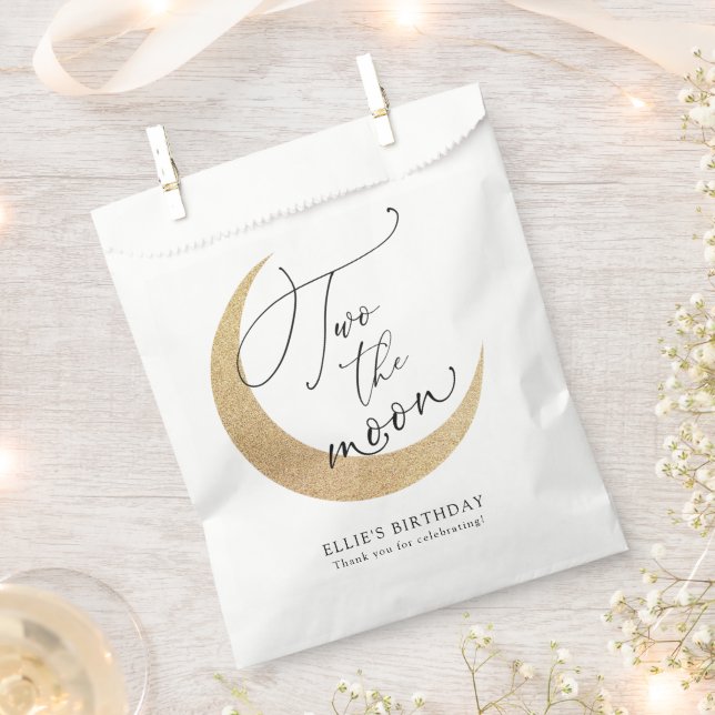 Bolsa De Papel Dos cumpleaños lunar (Cortado)
