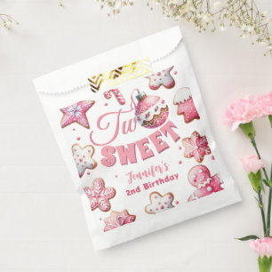 Bolsa De Papel Dos dulces Chicas Navidades de la cookie rosa segu