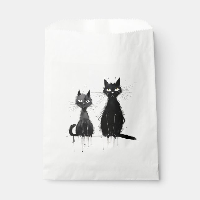 Bolsa De Papel Dos gatos negros (Anverso)