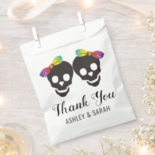Bolsa De Papel Dos novias y confeti Gracias boda lesbiana