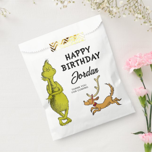 Bolsa De Papel Dr. Seuss | Cumpleaños de invierno del Grinch (Sellado)