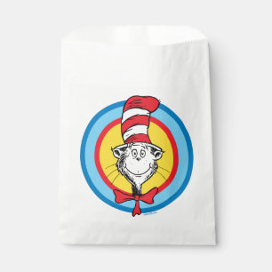 Bolsa De Papel Dr. Seuss   Gráfico de la cabeza del gato con somb