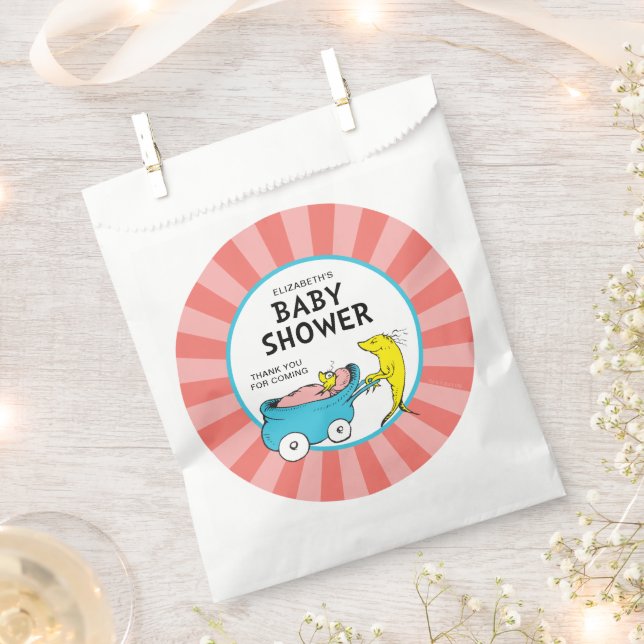 Bolsa De Papel Dr. Seuss | Un pez - Baby Shower Chica (Cortado)