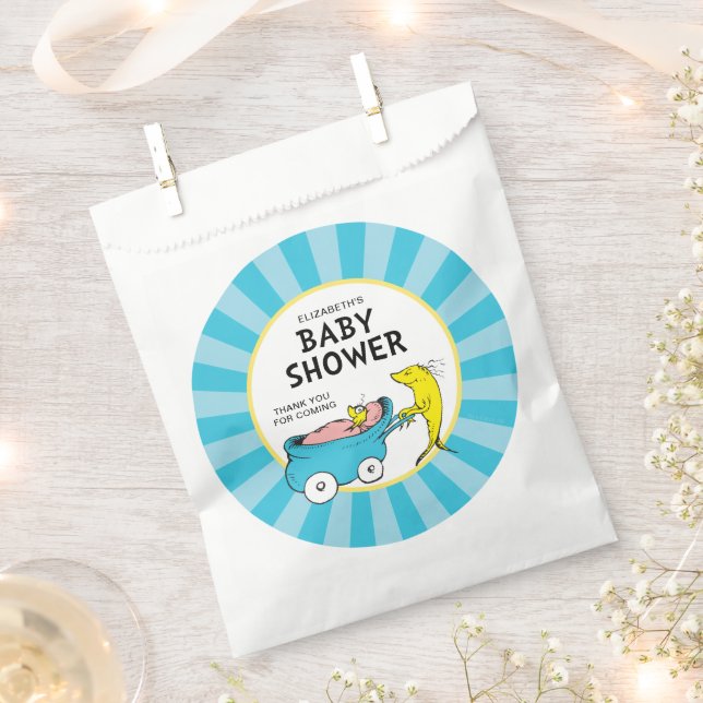 Bolsa De Papel Dr. Seuss | Un pez - Boy Baby Shower (Cortado)