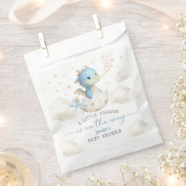 Bolsa De Papel Dragon Baby Shower Boy Blue Cute Little Dragon
