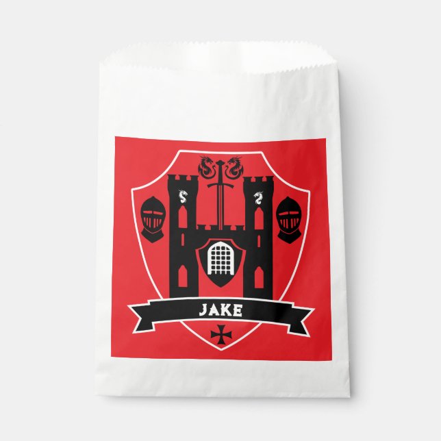 Bolsa De Papel Dragón Caballero Inglés Medieval (Anverso)