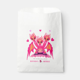 Bolsa De Papel Dragón rosa