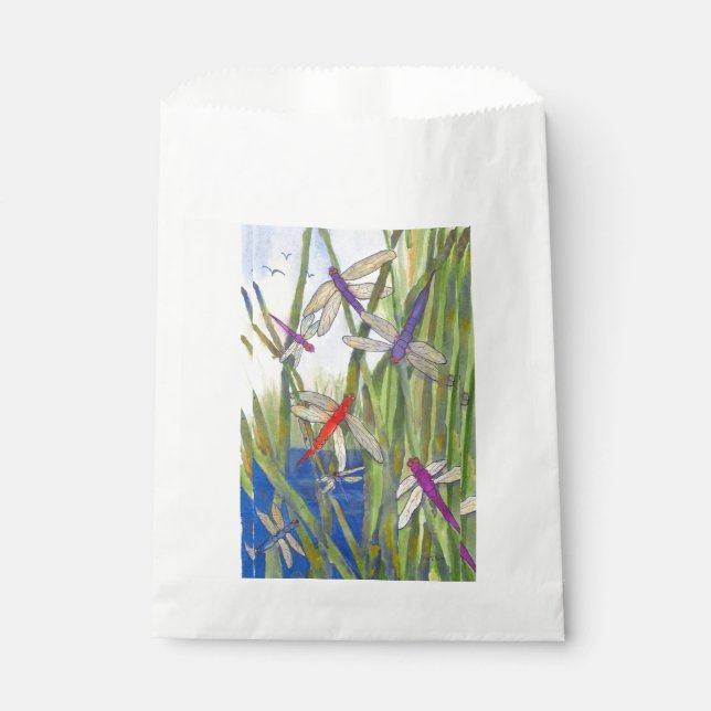 Bolsa De Papel Dragonflies Favor Bag (Anverso)