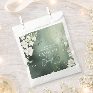 Bolsa De Papel Dragonfly Floral Sweet 16 Agradecimiento ID1310
