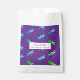 Bolsa De Papel Dragonfly Purple Bright Boy Cumpleaños