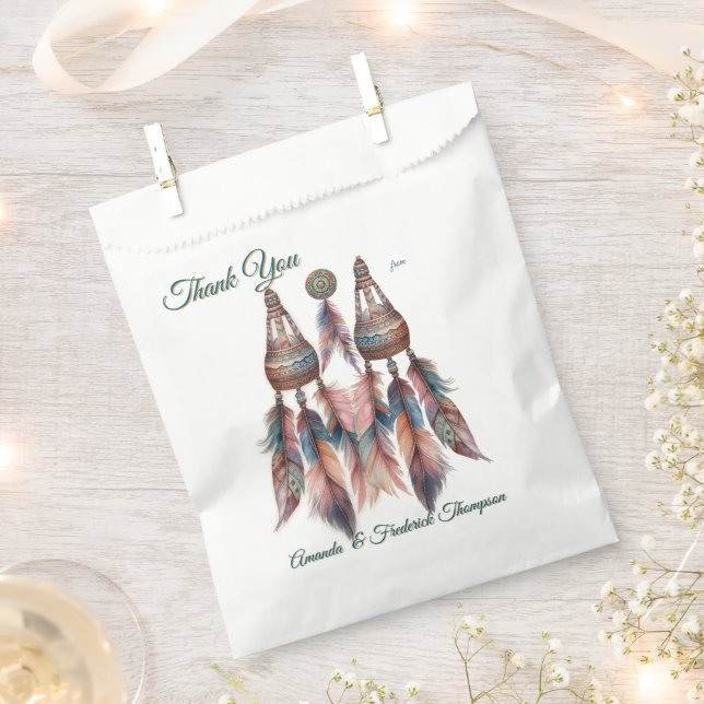 Bolsa De Papel Dreamcatchers en un tema bohemio (Cortado)