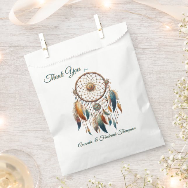 Bolsa De Papel Dreamcatchers en un tema bohemio (Cortado)