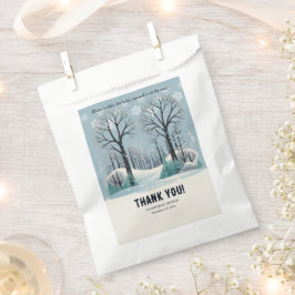 Bolsa De Papel Dreamy Winter Forest Snowflakes Baby Shower