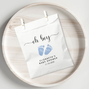 Bolsa De Papel Ducha bebé de pies azules