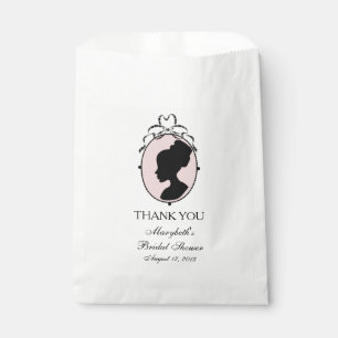 Bolsa De Papel Ducha Cameo Bridal de estilo victoriano de los año