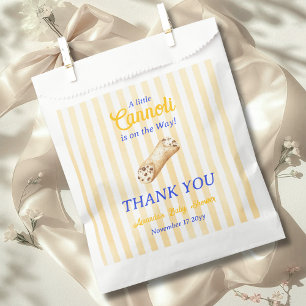 Bolsa De Papel Ducha de Bebé Amarillo Azul Pequeño Cannoli Italia