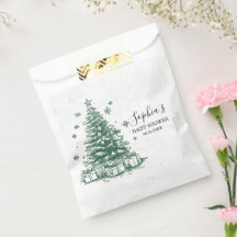 Ducha de Bebé con Árbol de Navidad Nevado