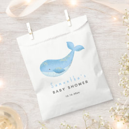 Bolsa De Papel Ducha de bebé de ballena acuarela