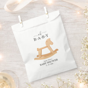 Bolsa De Papel Ducha de bebé de caballo mecedor Minimalista