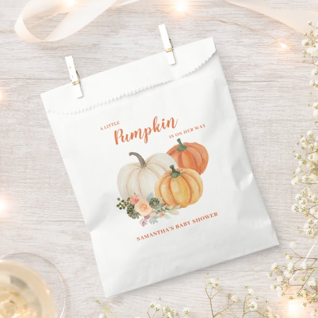Bolsa De Papel Ducha de bebé de calabacita de otoño (Cortado)