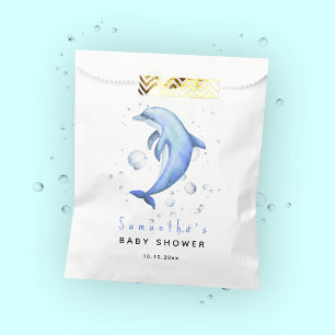 Bolsa De Papel Ducha de bebé de delfín oceánico acuático