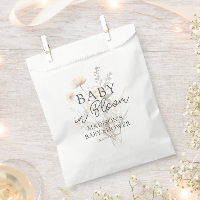 Bolsa De Papel Ducha de Bebé de Flor Silvestre (Cortado)