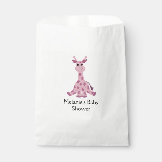 Bolsa De Papel Ducha de Bebé de Jirafa (Anverso)