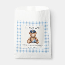 Bolsa De Papel Ducha de bebé de osito de peluche de policía a cua