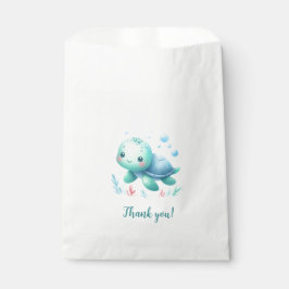 Bolsa De Papel Ducha de bebé de tortuga acuática