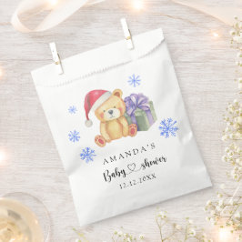 Bolsa De Papel Ducha de bebé del osito de invierno