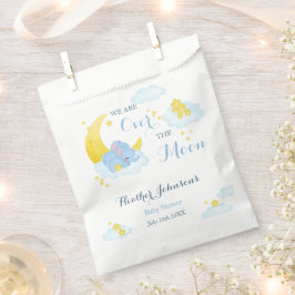 Bolsa De Papel Ducha de Bebé Elefante Sobre La Luna