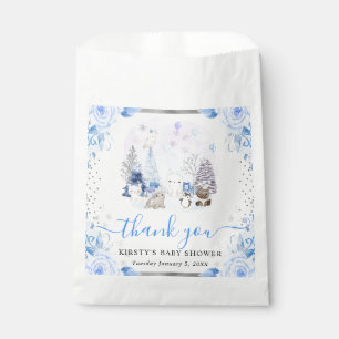 Bolsa De Papel Ducha de bebé floral de animales árticos en acuare