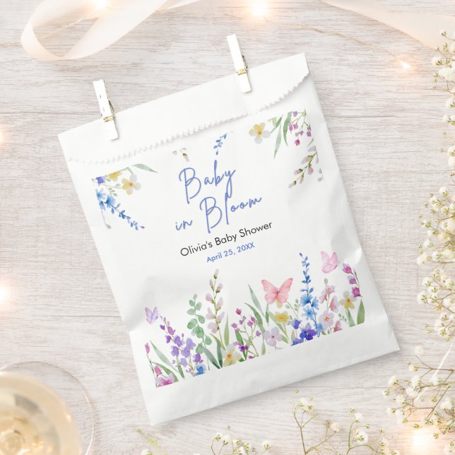 Bolsa De Papel Ducha de bebé Floral Spring Baby in Bloom (Cortado)