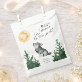 Bolsa De Papel Ducha de bebé Lobo acuarela