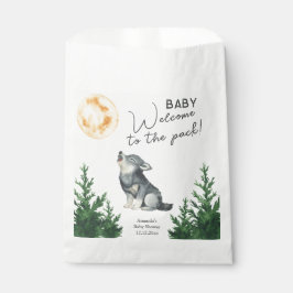 Bolsa De Papel Ducha de bebé Lobo acuarela 