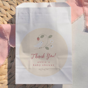 Bolsa De Papel Ducha de Bebé Niña Fiesta de Anidación de Pájaros 