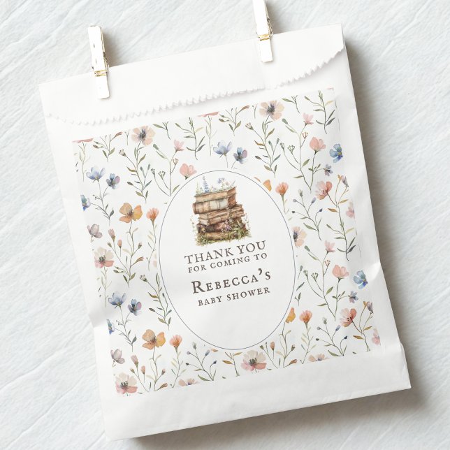 Bolsa De Papel Ducha de bebé nuevo capítulo acuarela, flor silves (Subido por el creador)