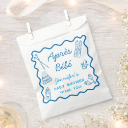 Bolsa De Papel Ducha de Bebé Personalizada Apres Ski Dibujada a M