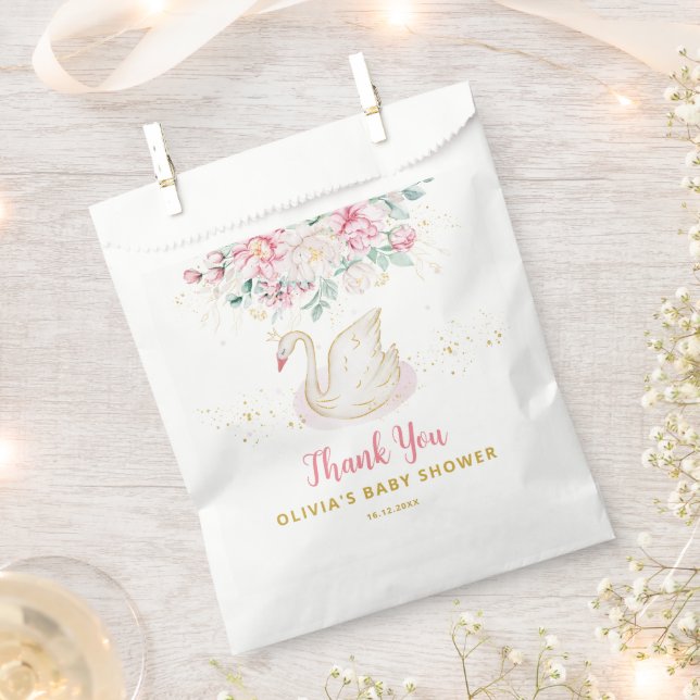 Bolsa De Papel Ducha de Bebé Princesa Cisne (Cortado)