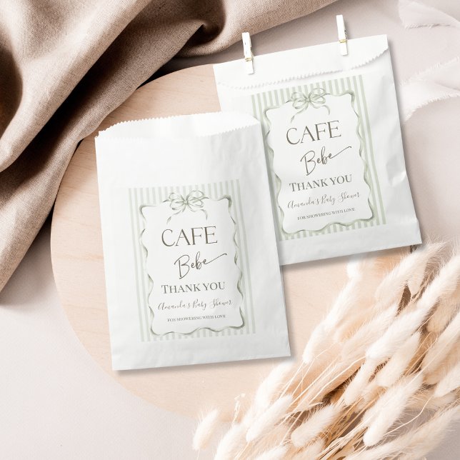 Bolsa De Papel Ducha de Bebé Retro Café Bebe Tono Neutral (Subido por el creador)
