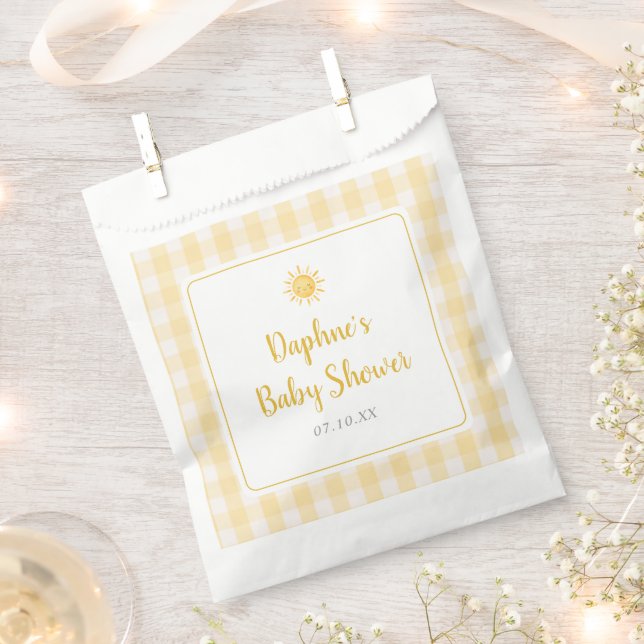 Bolsa De Papel Ducha de bebé Sunshine Amarillo (Cortado)
