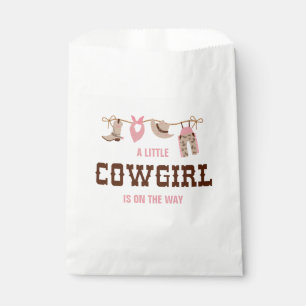 Bolsa De Papel Ducha de Bebé Vaquera Rosa del Oeste