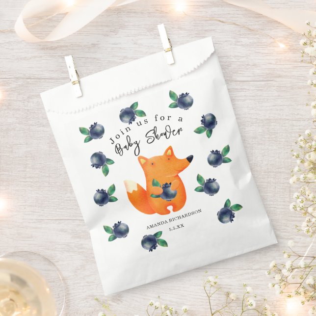 Bolsa De Papel Ducha de bebé Zorro (Cortado)