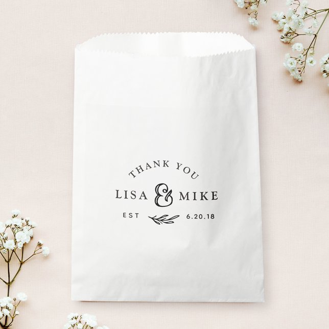 Bolsa De Papel Ducha de Boda Botánica Rústica (Subido por el creador)