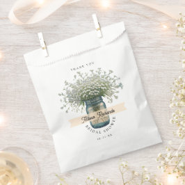 Bolsa De Papel Ducha de Boda con Acento de Acuarela Rústica