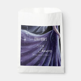 Bolsa De Papel Ducha de boda púrpura moderna con traje de novia