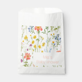 Bolsa De Papel Ducha de flores silvestres botánicas para bebés